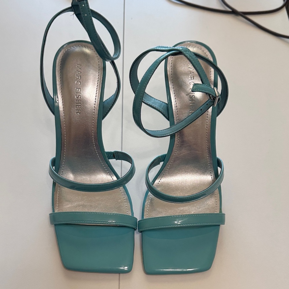 Marc Fisher Aqua Strappy Heels